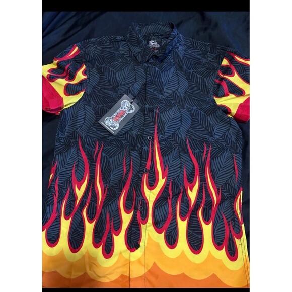 Boys flamethrower button up T-shirt - Picture 2 of 2